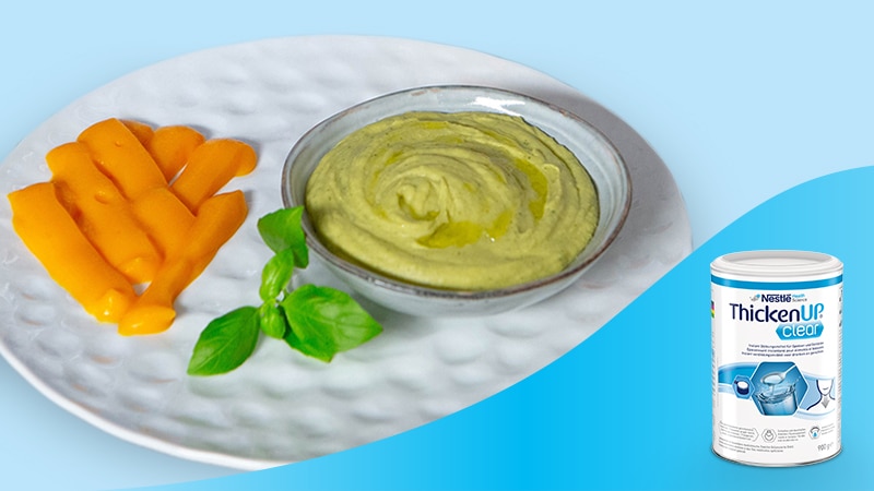 Houmous au basilic et dip de carottes