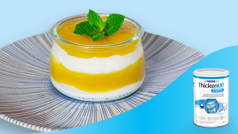 Dessert au yaourt grec et à la mangue