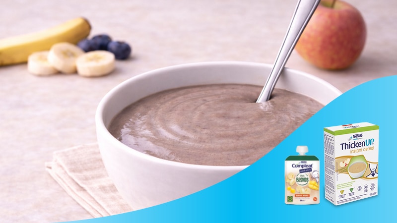 Crème de céréales lisse fruitée avec ThickenUP et CompleatCrème de céréales lisse fruitée avec ThickenUP et Compleat