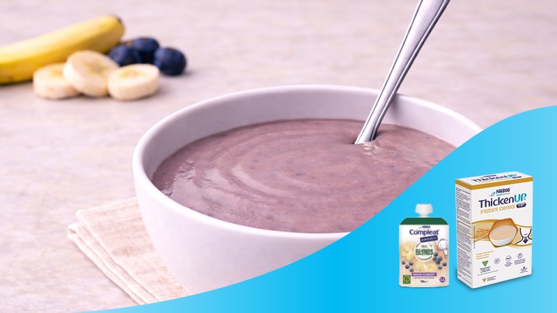 Recette de crème de céréales lisse avec ThickenUP et Compleat.