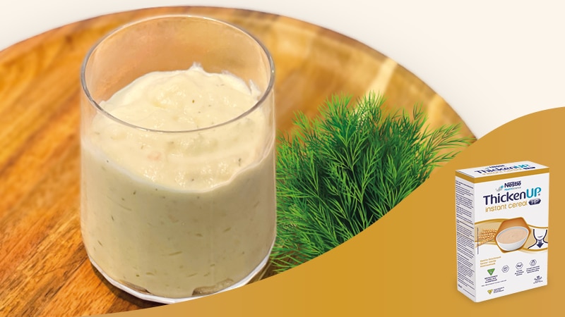 Crème de saumon et aneth avec ThickenUp Instant Cereal HP