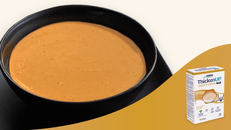 Purée savoureuse avec pâté à la crème épaissie avec ThickenUp® Instant Cereal HP